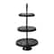 Hello Honey® 21.5" Black Elegant Modern 3-Tiered Tray